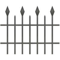 grey metal fence watercolor illustration png