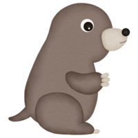 mole cartoon watercolor illustration png