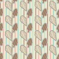 Ice cream seamless pattern. Retro style 70s. vector