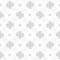 Seashells seamless pattern, black and white sketch. Summer, sea theme, hand drawing, vector