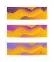 Dynamic, abstract, colorful background. 3D flow line with contrast gradient. Template for design banner, cover, poster. vector