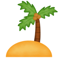 little island with palm tree png