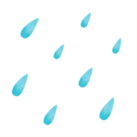 goccia di pioggia acquerello illustrazione png