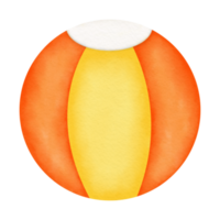 illustrazione dell'acquerello del pallone da spiaggia png