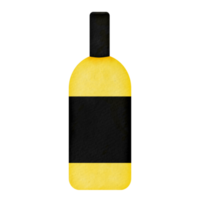 d'or Jaune du vin bouteille aquarelle illustration png