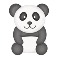 panda sitting watercolor illustration png