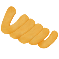 Riccio patatine fritte acquerello illustrazione png