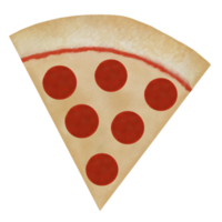pepperoni Pizza rebanada acuarela ilustración png