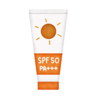 sunscreen product watercolor illustration png