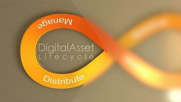 Digital Asset Lifecycle concept animation background. video