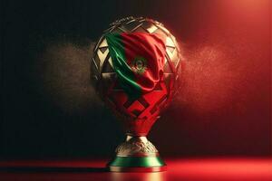 morocco soccer team winning world cup illustration photo