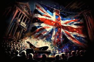 night of the proms abstract illustration photo