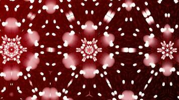 Red color kaleidoscopic flora pattern background video