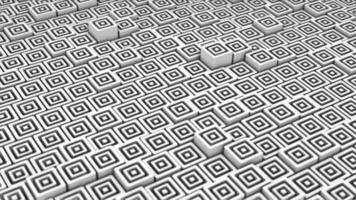 white color 3d geometrical square block moving up and down background video