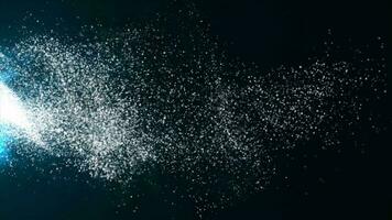 Animated Moving white particles with blue background video