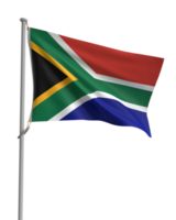 South africa flag waving national country symbol sign icon culture government politic freedom nelson mandela day black person people independence black history month republic history holiday.3d render png