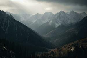 Beautiful mountain landscape in the morning. Caucasus mountains, Georgia. photo