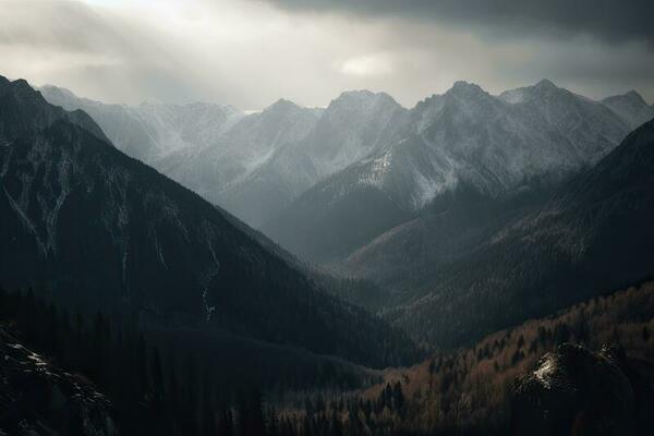 Beautiful mountain landscape in the morning. Caucasus mountains, Georgia.
