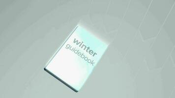 Winter guidebook zoom in animation video