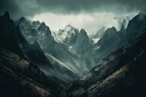 Beautiful mountain landscape in the morning. Caucasus mountains, Georgia. photo