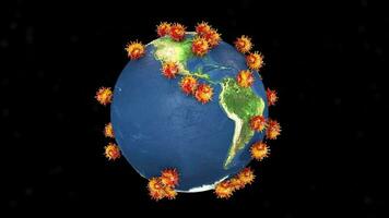 Erde Planet infiziert mit Virus. video