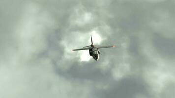 Fighter jet, transport, military, weapon, cloud, fly. video