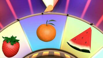 Children video animation, Wheel of fruit