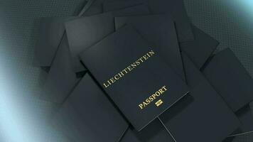 Artist rendering Liechtenstein travel passport. video