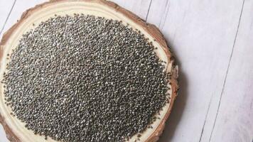 Close up of chia seed in a container video