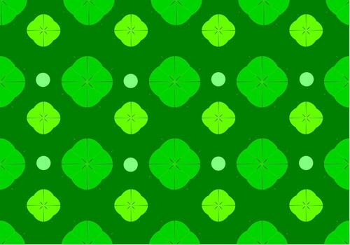 seamless green leaf and circle motif with green background. it can be use for background, wallpaper, etc. vector