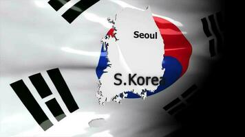 crise localização mapa Series, sul Coréia. video