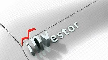 concetto animazione, in crescita grafico - investitore. video