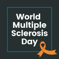 un póster de mundo múltiple esclerosis día vector