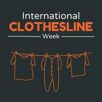 A poster for the international clothesline week vector