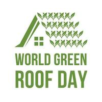 a poster of world green roof day vector