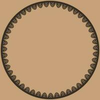 round frame made of lace on a colored background for a napkin, headband, decoration vector