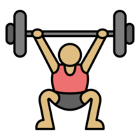 musculation sport icône symbole. levage formation png