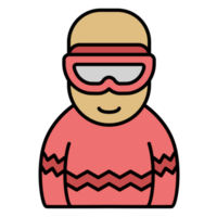 man wear ski glasses png