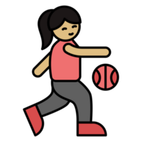 mujer jugar baloncesto png