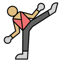 kárate deporte icono símbolo. taekwondo formación png