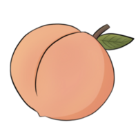 Peach raw fruit png