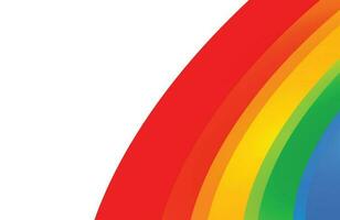 Rainbow on White Background vector