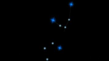 Estrela constelação Virgem. video