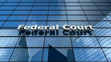 federaal rechtbank gebouw, wolk tijd vervallen. video