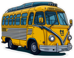 Old Classic Bus Cartoon with png