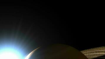 espacio Investigacion viajero cerca Saturno volar por. video