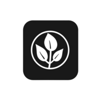 Squared icon with round edges for nature app, created with png