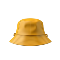 Yellow bucket hat isolated on transparent background, created with png