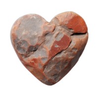 corazón de Roca en transparente fondo, creado con generativo ai png