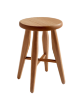 Wooden stool isolated on transparent background, created with png